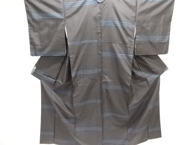 アンティーク　横段織り出し米沢紬着物